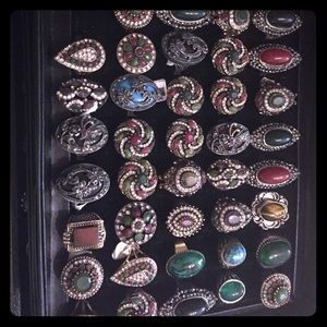 Rings silver from hollas turcas biutiful stones